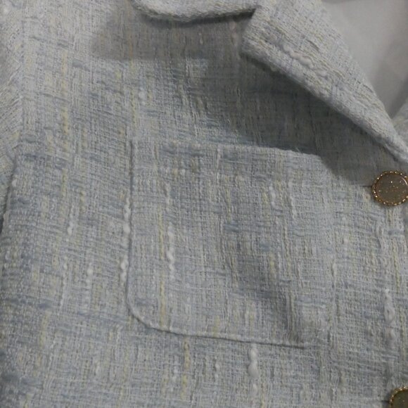 Unbranded | P2P 16.5 inches measured | Chic Cropped Short Sleeve Jacket / Blazer - Picture 5 of 15